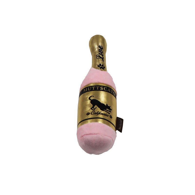 Wine bottle Interactive Dog Chew Toy Plush Squeaky Inside Soft Plush Toys
