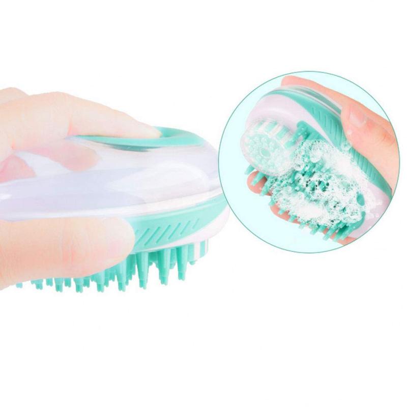 Pet Dog Bath Brush Comb SPA Massage Brush Soft Dogs Cats Shower Hair Grooming Dog Cleaning Tool Pet Cleaning Grooming