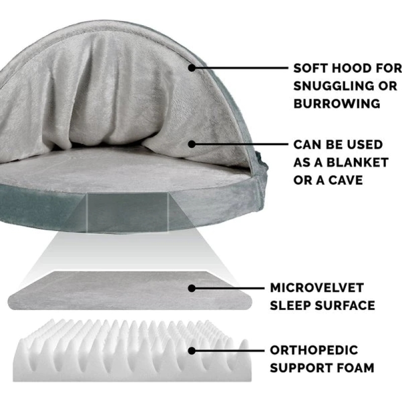 Pet Beds Luxury Snuggery Orthopedic Cat Dog Bed Warming Pet Beds with Cushion Cover Removable