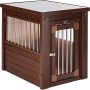 Pet ecoFLEX Pet Crate/End Table, X-Large, Russet Spindles made of stainless steel tubing and a stainless steel latch