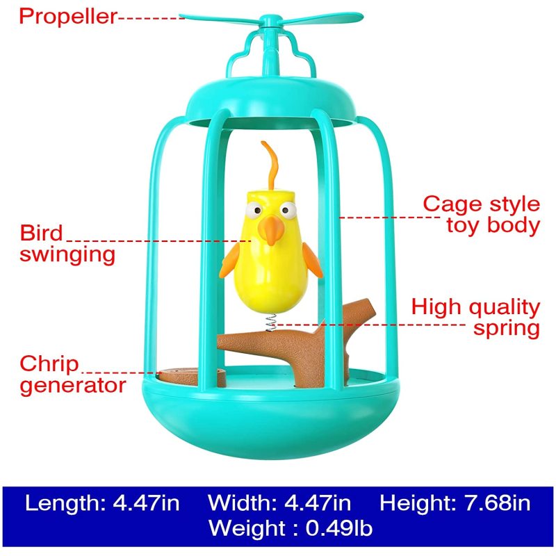 Interactive for Indoor Kitten Bird Cage Cat Toys Pet Supplies Cats Chase Toy Birthday Gift