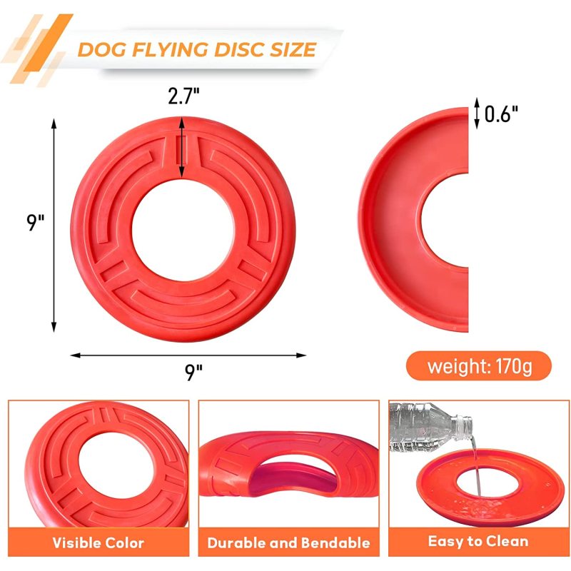 Squeaky Dog Ball Toy for Aggressive Chewers ,4 Inches Indestructible Durable Big Dogs Chew Spiky Ball, Floatable Rubber Pet Toys