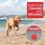 Squeaky Dog Ball Toy for Aggressive Chewers ,4 Inches Indestructible Durable Big Dogs Chew Spiky Ball, Floatable Rubber Pet Toys