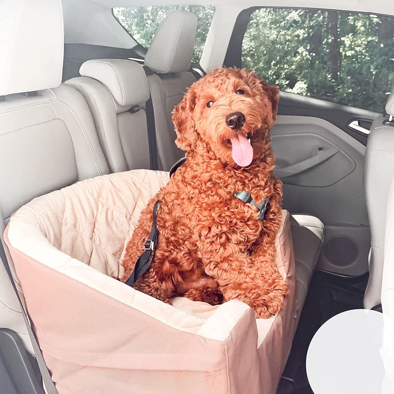 Soft Feeling With Bucket Booster For Dog Car Seat Keep Your Pets To Quiet In The Car