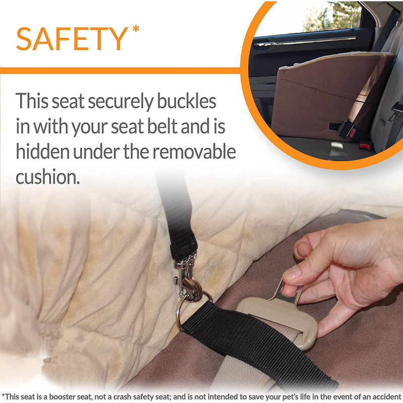 Soft Feeling With Bucket Booster For Dog Car Seat Keep Your Pets To Quiet In The Car