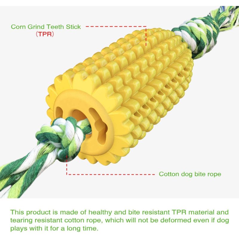 Corn Toys Dog Chew Toys Puppy Toothbrush Clean Teeth For Squeaky Interactive Dog Toys Indoor Or Outdoor Use