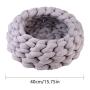 Handmade Chunky Knit Enclosed Cat Bed Pet Teepee Tent, Self Warmimg Foldable Cat Beds Pet Cat Hideout Perch Cave Bed