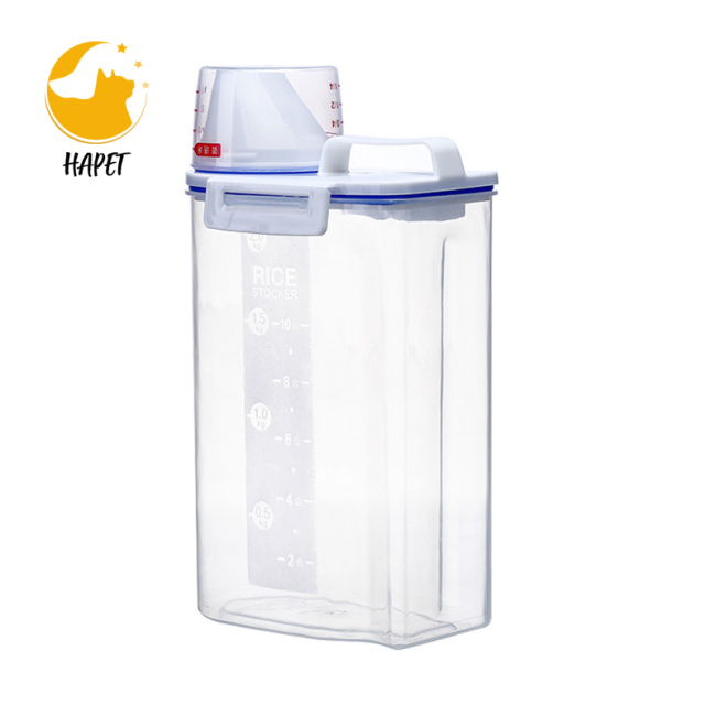 Pet Food Container for Dogs Cat with Pour Spout Seal Buckles BPA-Free Plastic