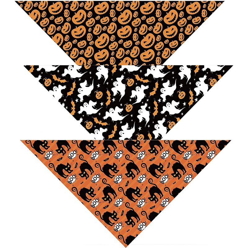 Patrick's Day Dog Bandanas | 3-Pack | Lucky Shamrock Clover Bandanna