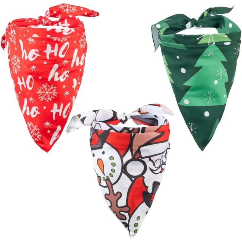 Patrick's Day Dog Bandanas | 3-Pack | Lucky Shamrock Clover Bandanna