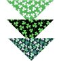 Patrick's Day Dog Bandanas | 3-Pack | Lucky Shamrock Clover Bandanna