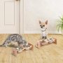 Adjustable Stainless Steel Bowls Bamboo Elevated Dog Food Bowls for Cats and Dogs