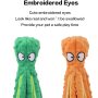 Dog Squeaky Toys Octopus - No Stuffing Crinkle Plush Dog Toys for Puppy Teething, Durable Interactive Dog Chew Toys for Small, M