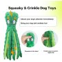 Dog Squeaky Toys Octopus - No Stuffing Crinkle Plush Dog Toys for Puppy Teething, Durable Interactive Dog Chew Toys for Small, M