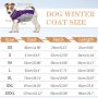 Dog Winter Jacket Cozy Reflective Waterproof Dog Coat Windproof Warm Pet Garment, Comfortable Cold Weather Fleece Apparel Outfit