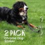 Chrome Metal Dog Stake Summer Play Boundary For Dog Cable Heavy Strength