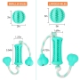 Dog Chewing Toys, Rubber Dog Toys Puppy Teething Toy, Pet Toy Ball with Cotton Rope & Rubber for Puppies and Small Dogs Cleaning
