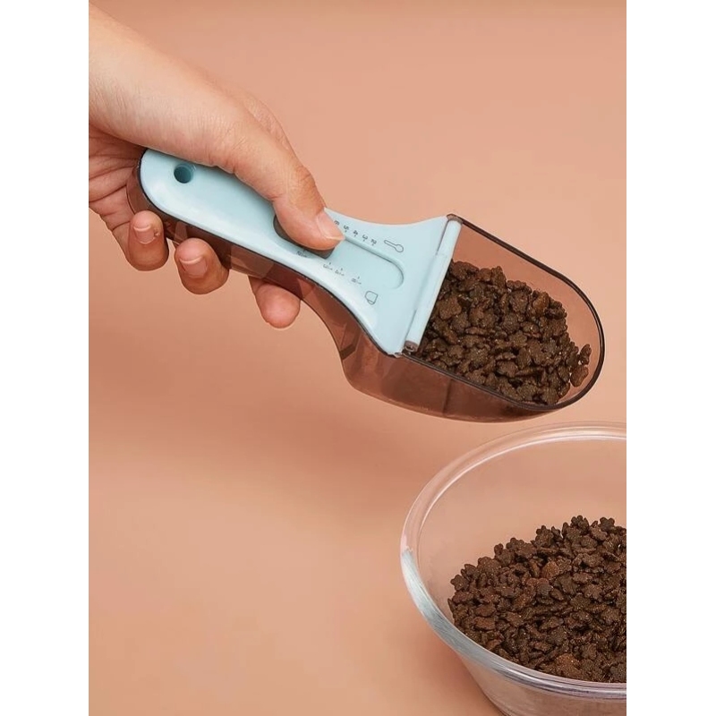 Adjustable measuring Pet Food Spoon Set Baking Tools Seasoning With Graduated Plastic Cup Wholesale