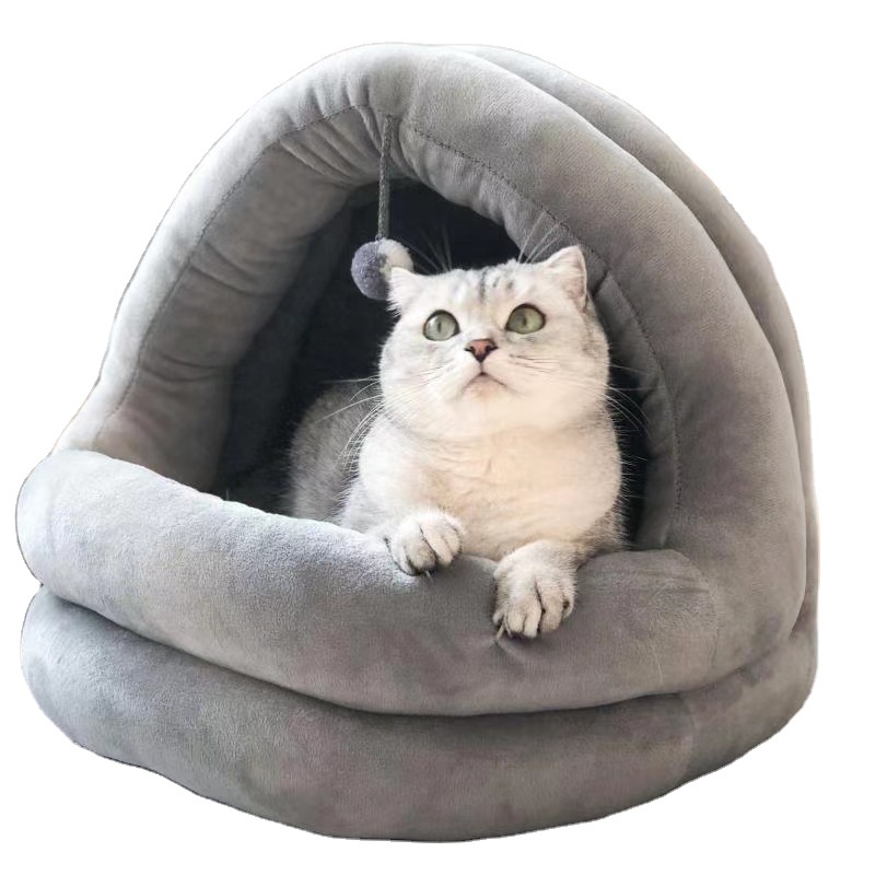 Cat Sleeping Bag House Self Warming Cat Bed for Indoor Cute Soft Fluffy Pet Bed Mat Washable Kitten Bed for Puppy Small Dog Cat