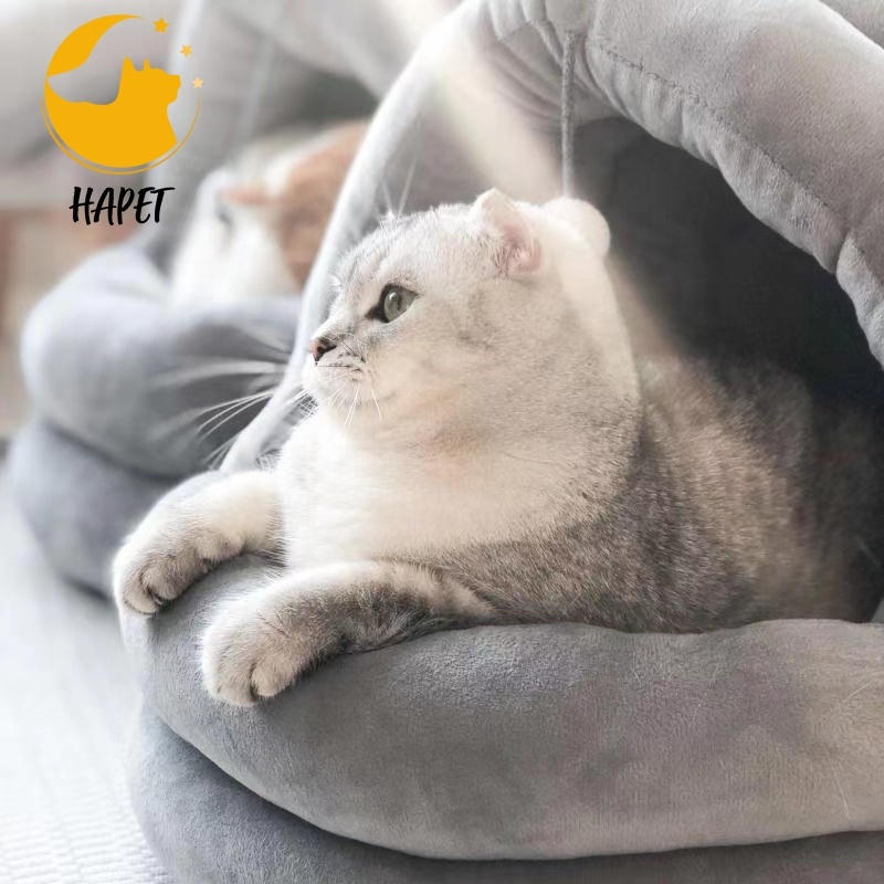 Cat Sleeping Bag House Self Warming Cat Bed for Indoor Cute Soft Fluffy Pet Bed Mat Washable Kitten Bed for Puppy Small Dog Cat