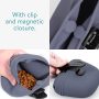 Silicone Dog Treat Pouches - Set of 2 - Doggie Treats Bags with Waist Clip - Dog Training & Walks Holder for Pet Snacks