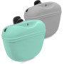 Silicone Dog Treat Pouches - Set of 2 - Doggie Treats Bags with Waist Clip - Dog Training & Walks Holder for Pet Snacks