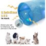 Foldable Pet Tube Cat Tunnel with LED Light in The Dark Crinkle Collapsible Kitty Tunnel Toy