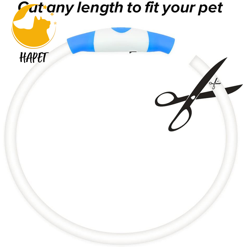Adjustable Light up Dog Collars Rechargeable LED Dog Collar The Dark Lighted Pet Collars