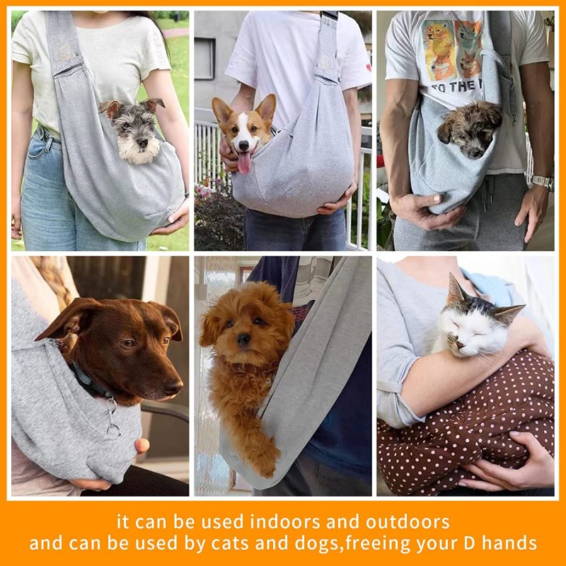 Outdoor Breathable Soft Fabric Puppy Sling Subway Hands-Free