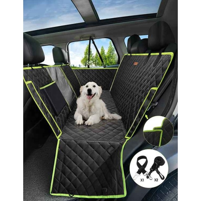 4-in-1 Dog Car Seat Cover 100% Waterproof Nonslip Pets Dog Back Seat Cover Protector for Cars Trucks SUVs