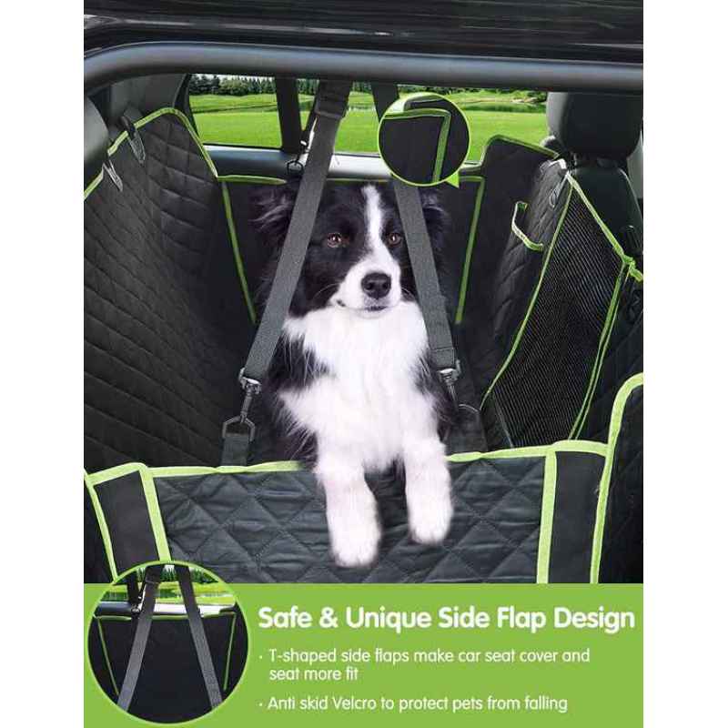 4-in-1 Dog Car Seat Cover 100% Waterproof Nonslip Pets Dog Back Seat Cover Protector for Cars Trucks SUVs