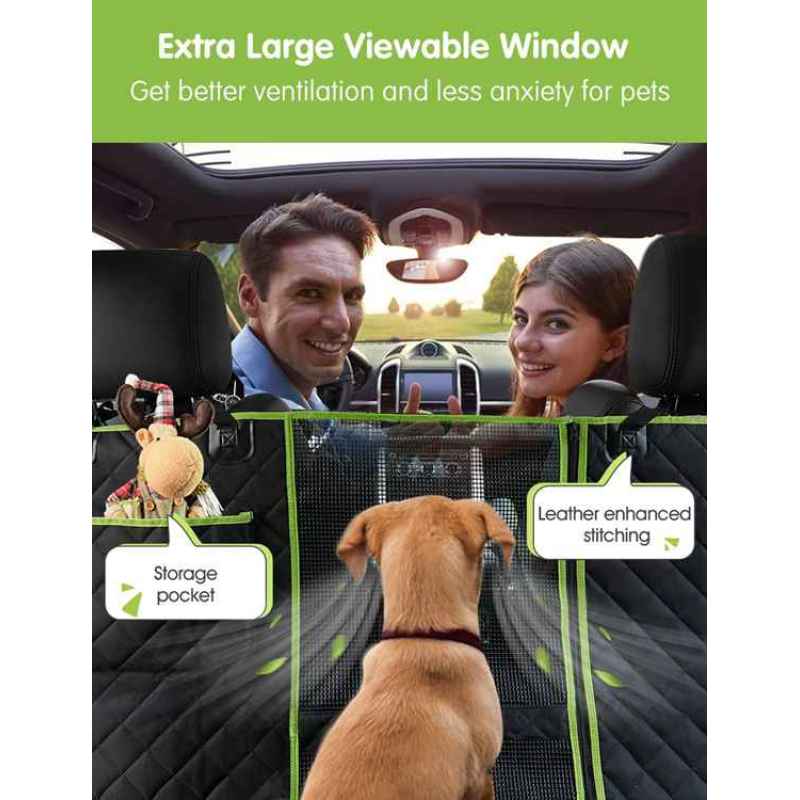 4-in-1 Dog Car Seat Cover 100% Waterproof Nonslip Pets Dog Back Seat Cover Protector for Cars Trucks SUVs