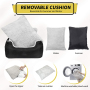 Fully Detachable and Washable with Storage Pockets and Clip-On Leash Portable Dog Car Travel Carrier Bed