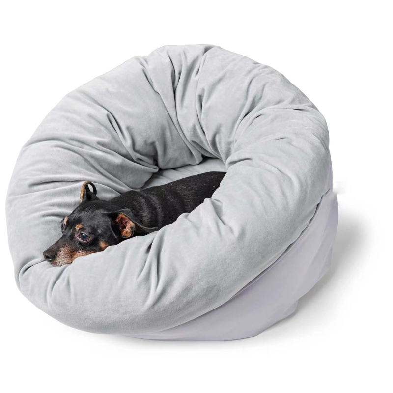 Round Donut Cat and Dog Cushion Bed Super Soft Durable Fabric Pet Beds