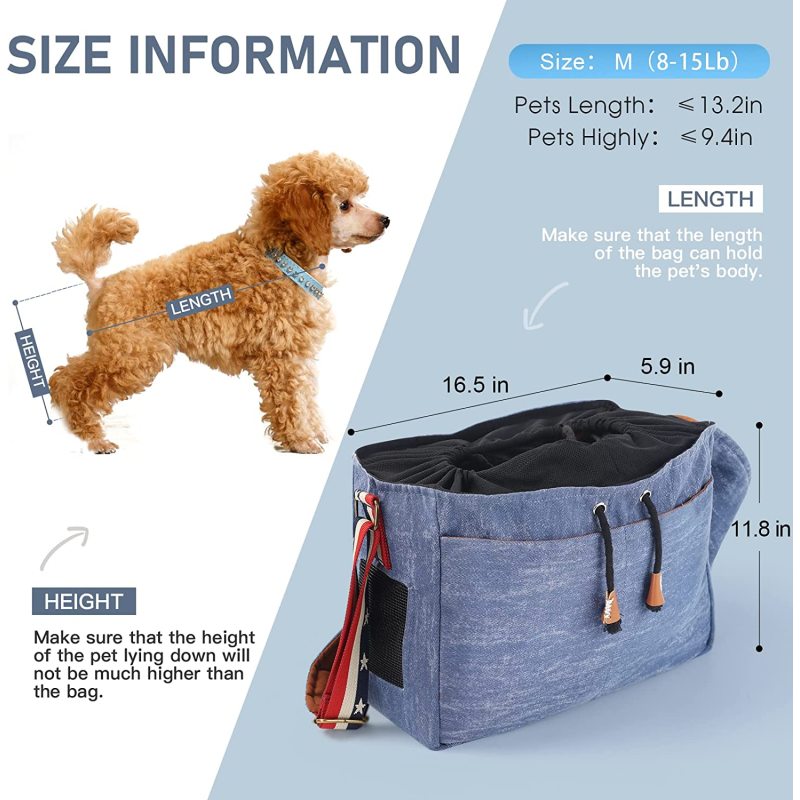 Outdoor Travel Carrier Mesh Puppy Sling Bag Adjustable