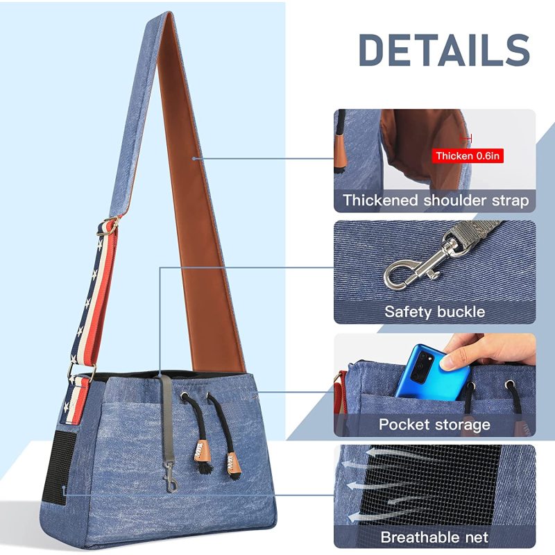 Outdoor Travel Carrier Mesh Puppy Sling Bag Adjustable