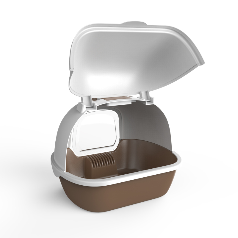 High Quality cat litter box toilet With Window And LOGO Printed Manufacture cat litter box