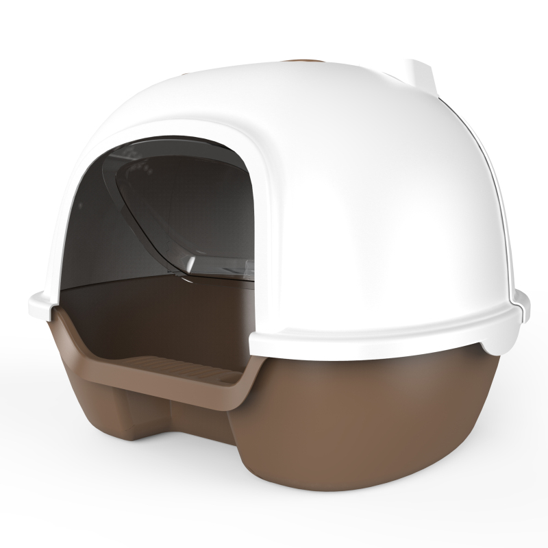 High Quality cat litter box toilet With Window And LOGO Printed Manufacture cat litter box