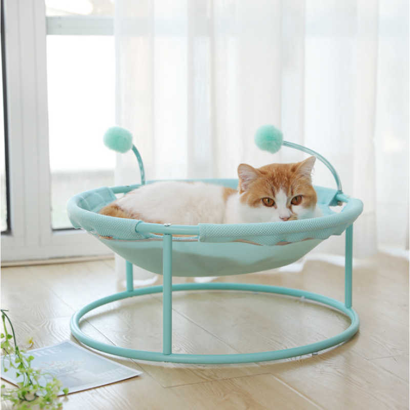 Cat Hammock Bed, Elevated Pet Bed Breathable Hanging Nest with Detachable Cover