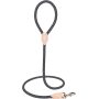 Reflective Dog Chew Proof Dog Leash Climbing Rope Leash w Leather