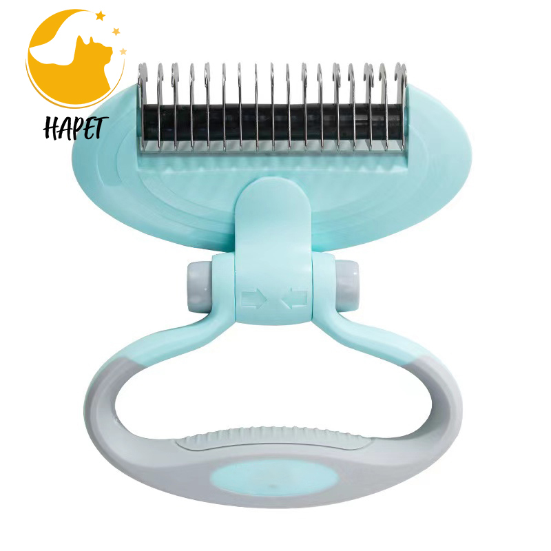 Dog Brush with Adjustable Ring Handle Dog Hair Brush Soothing Massage Comb