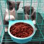 Removable Stainless Steel Feeder Bowls Cage for Cat Puppy