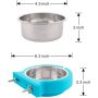 Removable Stainless Steel Feeder Bowls Cage for Cat Puppy