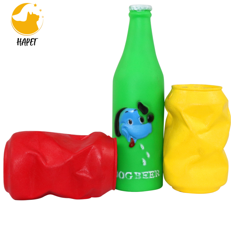Beer Bottles Dog Chew Toy Novelty Play Toy Durable and Strong