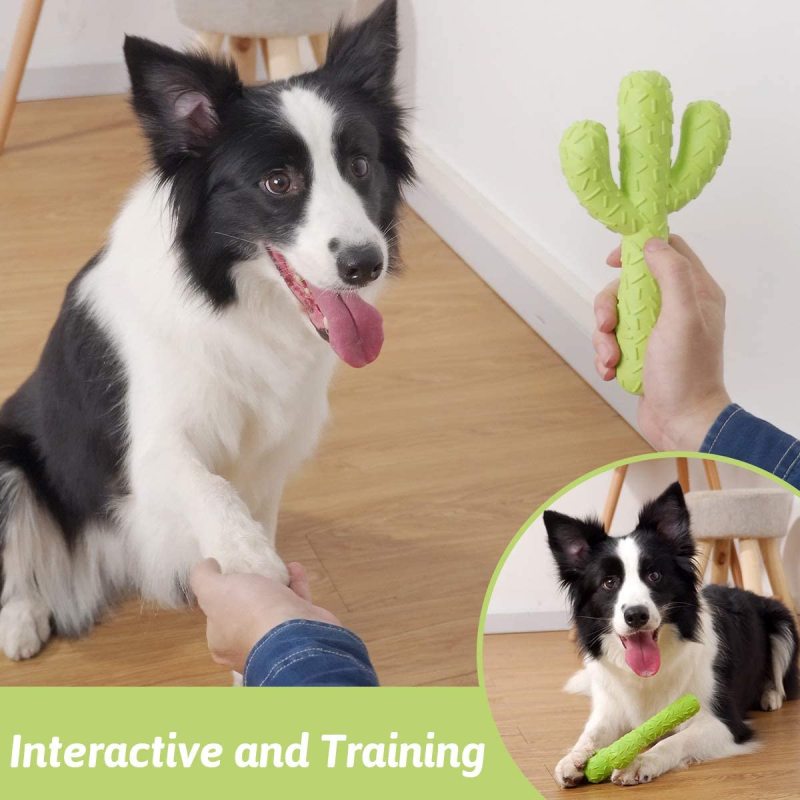 Dog Chew Rubber Strawberry Toys for Breed, Indestructible Tough Durable Toys for Aggressive Chewers, Puppy Teething Chew Teeth
