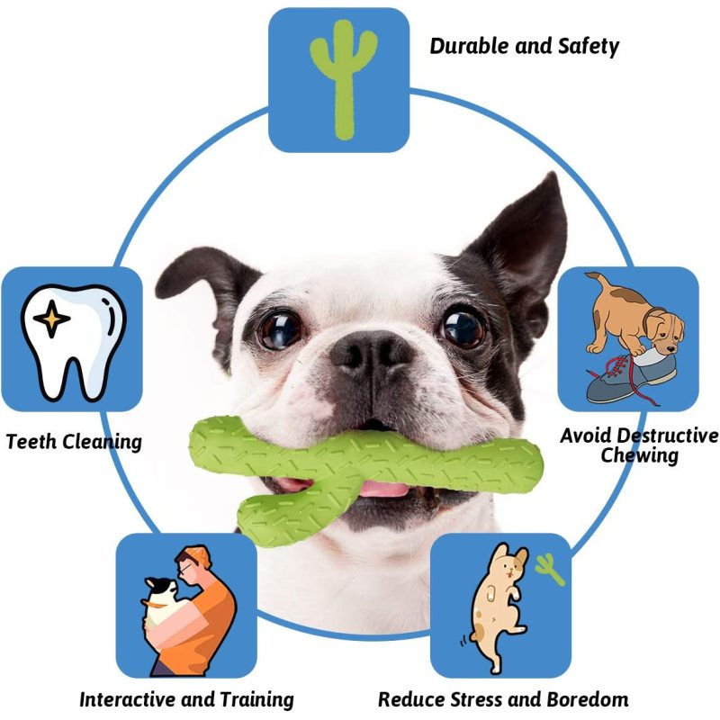 Dog Chew Rubber Strawberry Toys for Breed, Indestructible Tough Durable Toys for Aggressive Chewers, Puppy Teething Chew Teeth