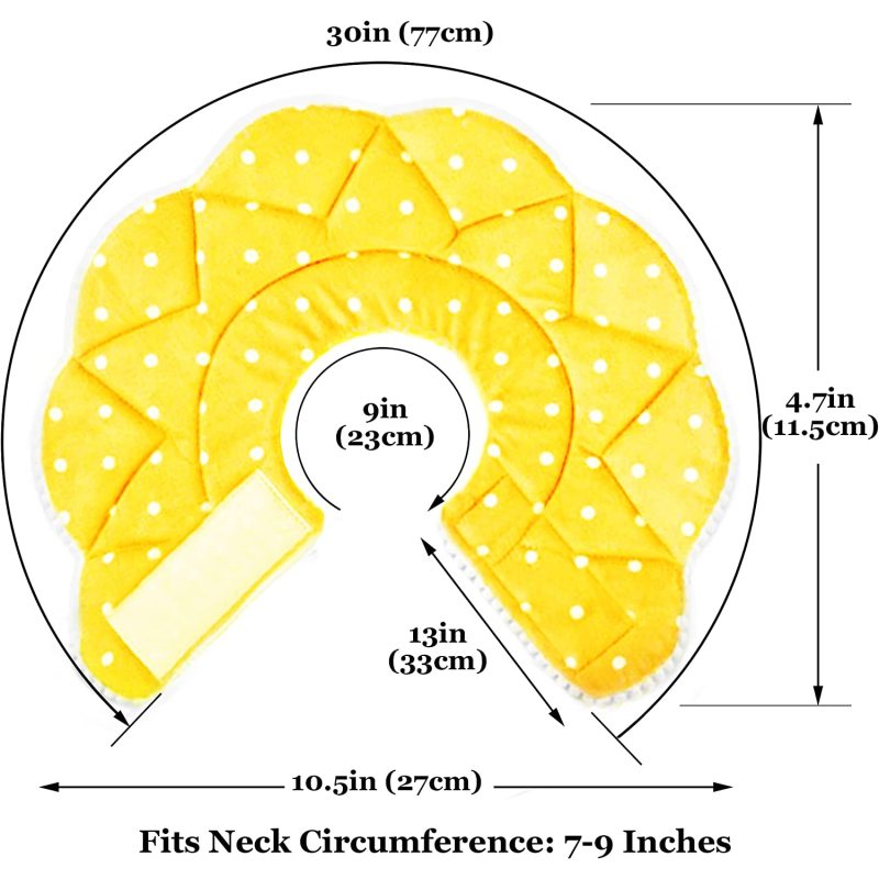 Post Surgery Stress Relieving  Cat Cone Collar with Adjustable Strap Enclosures For Pet