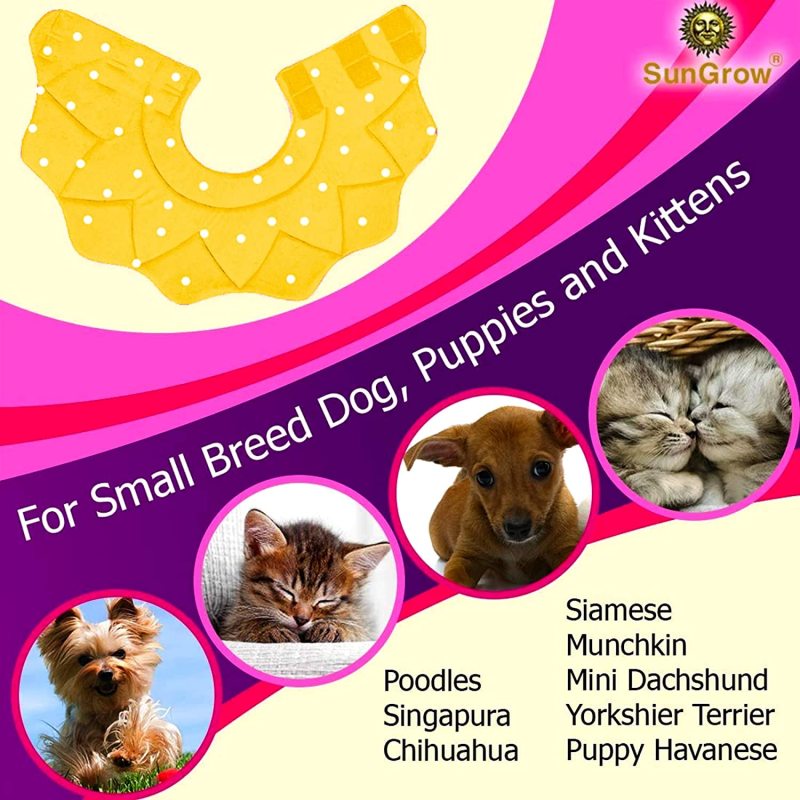 Post Surgery Stress Relieving  Cat Cone Collar with Adjustable Strap Enclosures For Pet