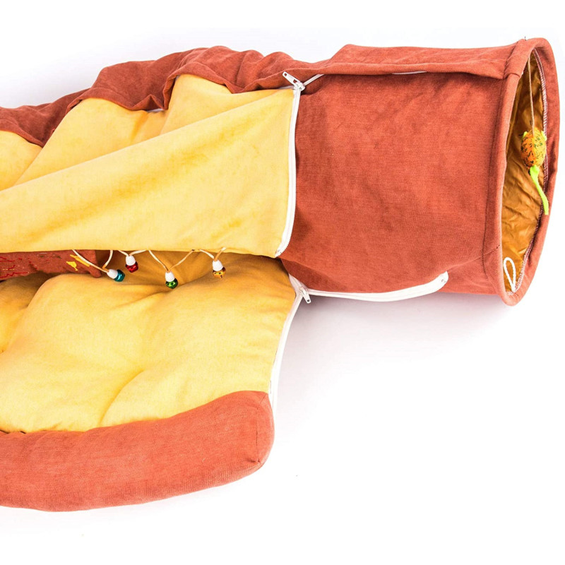 Cushion and Hammock Cat Cave Tunnel Bed For Pet