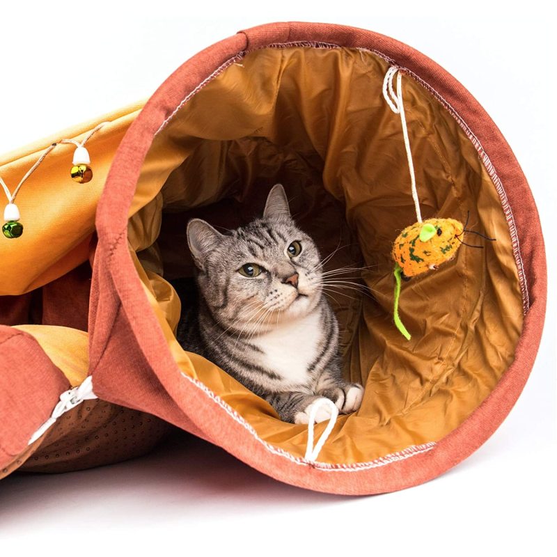 Cushion and Hammock Cat Cave Tunnel Bed For Pet